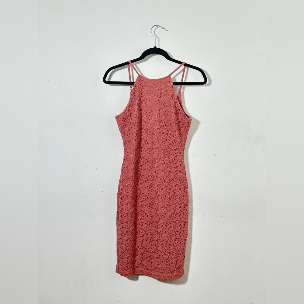 Rusty Rose Lace Bodycon Dress